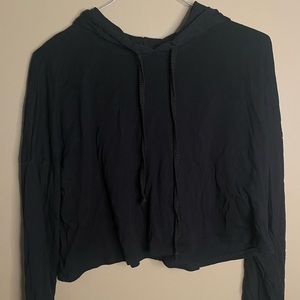 Black cropped hoodie